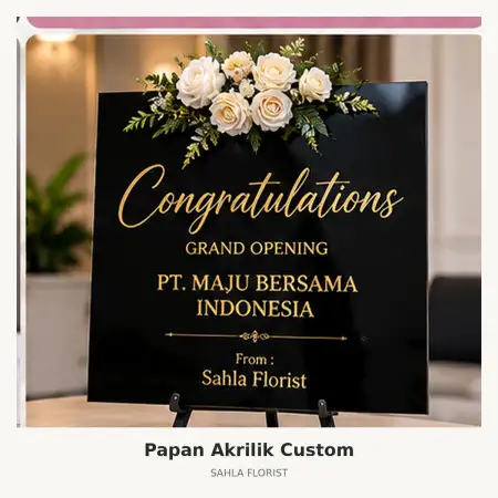 Papan Bunga Akrilik Buton Utara